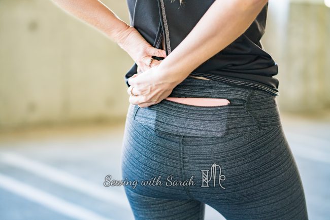 Adding a Back Zipper Pocket to Leggings – Sewing with Sarah